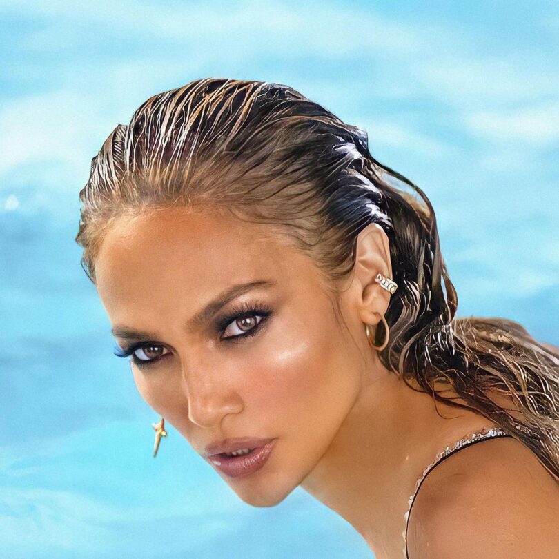 Jennifer Lopez shared images in skimpy outfits and amid romance with Ben Affleck.