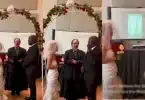 Drama as man interrupts his wedding, plays video of bride cheating with another man (Video)