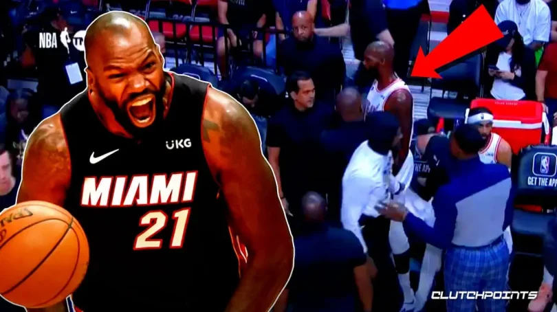 Watch Heat’s Dewayne Dedmon throws massage gun on court during fight with Erik Spoelstra, video goes viral